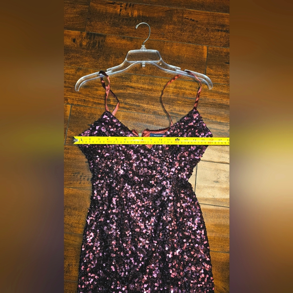 French Connection Sequin Dress Size 6 Rusty Red